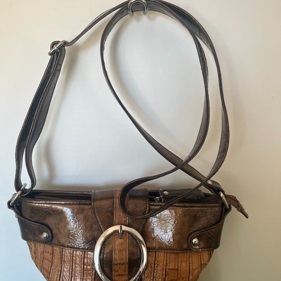 M.C. Marc Chantel Faux Leather Embossed CrossBody Bag - Picture 7 of 8